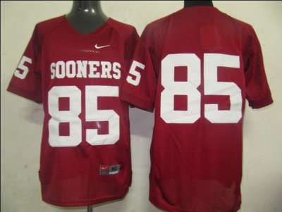 Jerseys Factory Cheap Sooners #85 Red Embroidered NCAA Jersey