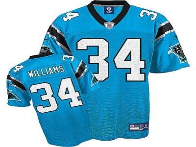Jerseys Factory Cheap Panthers #34 DeAngelo Williams Blue Stitch