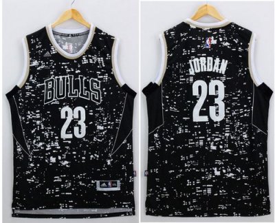 Jerseys Factory Cheap Bulls #23 Michael Jordan Black City Light
