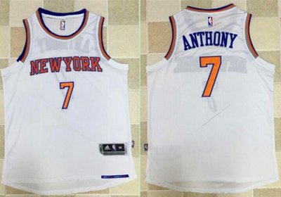Jerseys Factory Cheap Knicks #7 Carmelo Anthony White Revolution