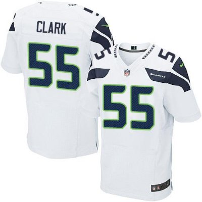 Jerseys Factory Cheap Nike Seahawks #55 Frank Clark White Men's