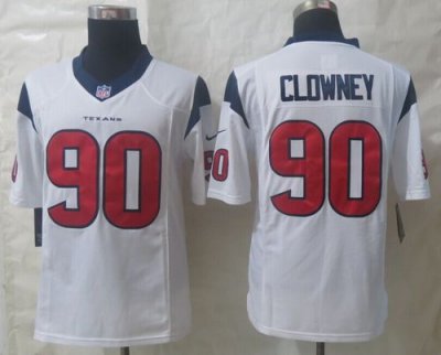 Jerseys Factory Cheap Nike Texans #90 Jadeveon Clowney White Men