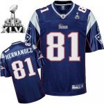Jerseys Factory Cheap Patriots #81 Randy Moss Dark Blue Super Bo