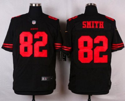 Jerseys Factory Cheap Nike 49ers #82 Torrey Smith Black Alternat
