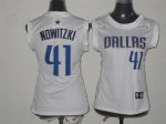 Jerseys Factory Cheap Mavericks #41 Dirk Nowitzki White Women Fa