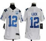 Jerseys Factory Cheap Nike Colts #12 Andrew Luck White With 30TH