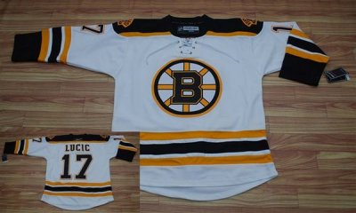 Jerseys Factory Cheap Bruins #17 Milan Lucic Embroidered White N