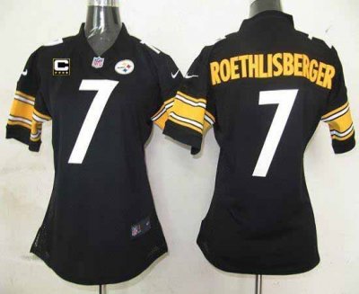 Jerseys Factory Cheap Nike Steelers #7 Ben Roethlisberger Black