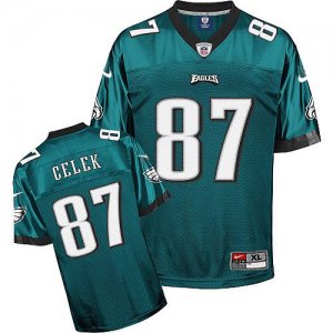 Jerseys Factory Cheap Nike Eagles #87 Brent Celek Green Stitched