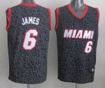 Jerseys Factory Cheap Heat #6 LeBron James Black Crazy Light Sti