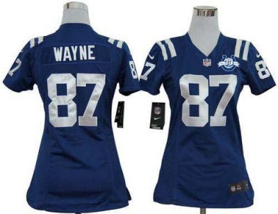 Jerseys Factory Cheap Nike Colts #87 Reggie Wayne Royal Blue Tea