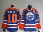 Jerseys Factory Cheap Oilers #10 Shawn Horcoff Embroidered Light