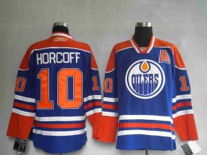 Jerseys Factory Cheap Oilers #10 Shawn Horcoff Embroidered Light