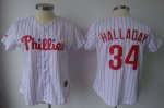 Jerseys Factory Cheap Phillies #34 Roy Halladay White With Red S
