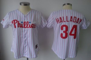 Jerseys Factory Cheap Phillies #34 Roy Halladay White With Red S