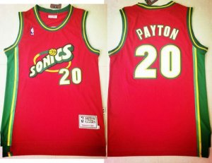Jerseys Factory Cheap Thunder #20 Gary Payton Red SuperSonics Th
