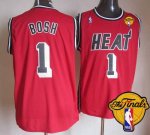 Jerseys Factory Cheap Heat #1 Chris Bosh Red Hardwood Classics N