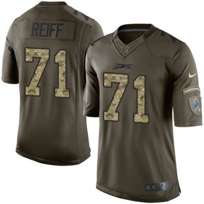 Jerseys Factory Cheap Nike Lions #71 Riley Reiff Green Men's Sti