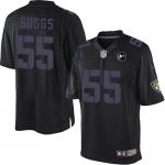 Jerseys Factory Cheap Nike Ravens #55 Terrell Suggs Black With A