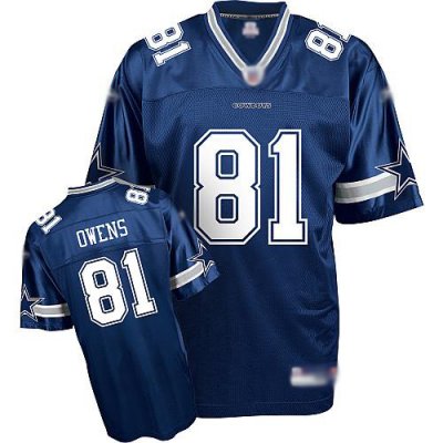 Jerseys Factory Cheap Cowboys #81 Terrel Owens Blue Stitched NFL