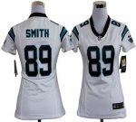 Jerseys Factory Cheap Nike Panthers #89 Steve Smith White Women'