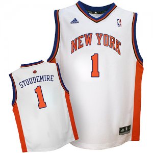 Jerseys Factory Cheap Knicks #1 Amar'e Stoudemire White Embroide