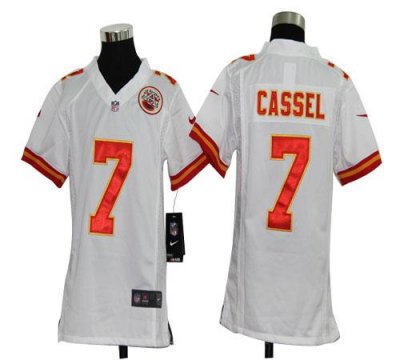 Jerseys Factory Cheap Nike Chiefs #7 Matt Cassel White Youth Emb