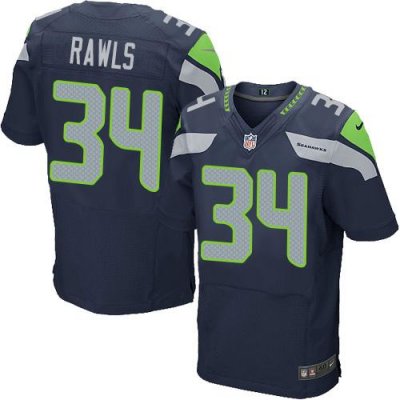 Jerseys Factory Cheap Nike Seahawks #34 Thomas Rawls Steel Blue