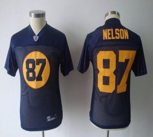 Jerseys Factory Cheap Packers #87 Jordy Nelson Blue Embroidered