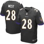 Jerseys Factory Cheap Nike Ravens #28 Terrance West Black Altern