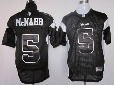 Jerseys Factory Cheap Vikings #5 Donovan McNabb Black Shadow Sti