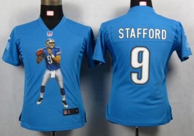 Jerseys Factory Cheap Nike Lions #9 Matthew Stafford Light Blue
