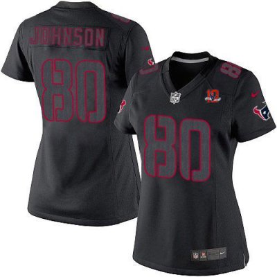 Jerseys Factory Cheap Nike Texans #80 Andre Johnson Black Impact