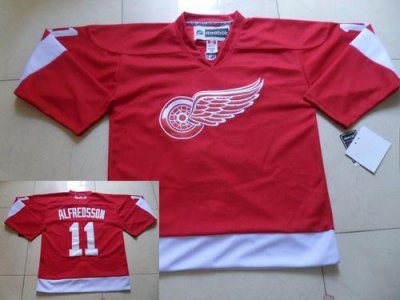 Jerseys Factory Cheap Red Wings #11 Daniel Alfredsson Red Embroi