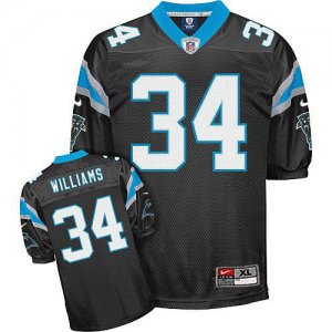 Jerseys Factory Cheap Nike Panthers #34 DeAngelo Williams Black