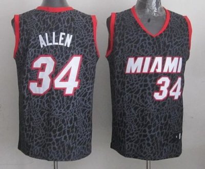 Jerseys Factory Cheap Heat #34 Ray Allen Black Crazy Light Stitc