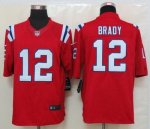 Jerseys Factory Cheap Nike Patriots #12 Tom Brady Red Alternate