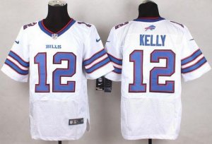 Jerseys Factory Cheap Nike Bills #12 Jim Kelly White Men's Stitc