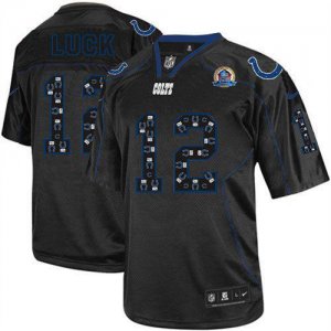 Jerseys Factory Cheap Nike Colts #12 Andrew Luck New Lights Out