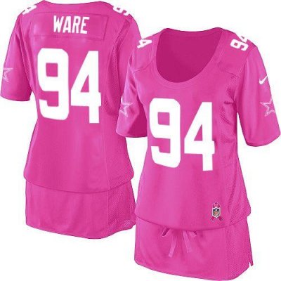 Jerseys Factory Cheap Nike Cowboys #94 DeMarcus Ware Pink Women'
