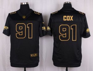 Jerseys Factory Cheap Nike Eagles #91 Fletcher Cox Black Men's S