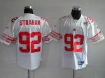 Jerseys Factory Cheap Giants #92 Michael Strahan Stitched White