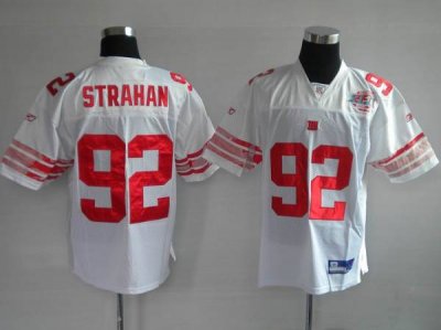 Jerseys Factory Cheap Giants #92 Michael Strahan Stitched White