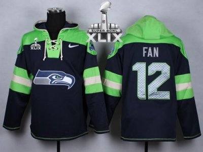 Jerseys Factory Cheap Nike Seahawks #12 Fan Navy Blue Super Bowl