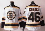 Jerseys Factory Cheap Bruins #46 David Krejci White Embroidered