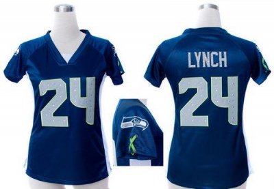 Jerseys Factory Cheap Nike Seahawks #24 Marshawn Lynch Steel Blu