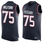 Jerseys Factory Cheap Nike Texans #75 Vince Wilfork Navy Blue Te
