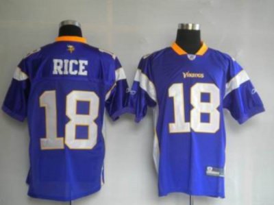 Jerseys Factory Cheap Vikings #18 Sidney Rice Purple Stitched NF