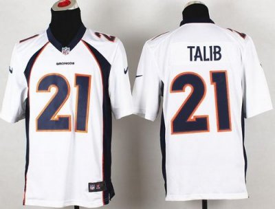 Jerseys Factory Cheap Nike Broncos #21 Aqib Talib White Men's St