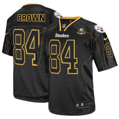 Jerseys Factory Cheap Nike Steelers #84 Antonio Brown Lights Out